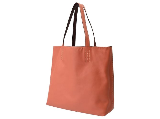 Hermès Borsa Tote HERMES Double Sens 45 Rosso Corallo - vista 3