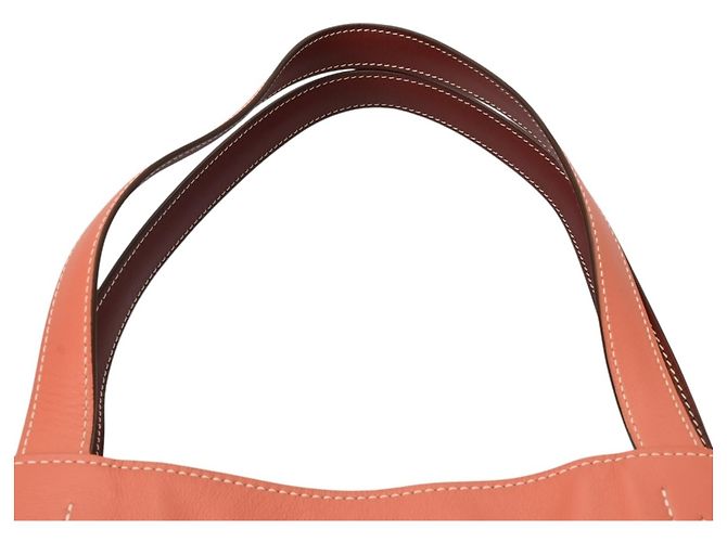Hermès Borsa Tote HERMES Double Sens 45 Rosso Corallo - vista 7