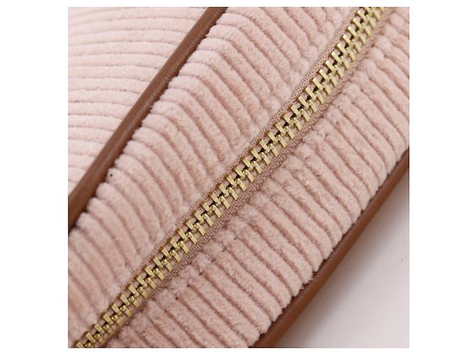 Borsa Camera Chloé in velluto a coste rosa - vista 7