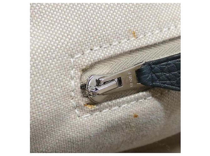 Hermès Hermes Victoria II Fourre-Tout 35cm Boston Bag Verde chiaro - vista 7