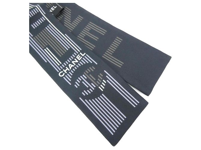 Cerchietto in nastro di seta multicolore Chanel Nero - vista 2
