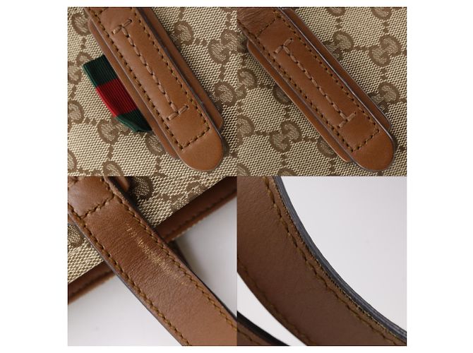 Borsa Tote Gucci Sherry Line Marrone - vista 18