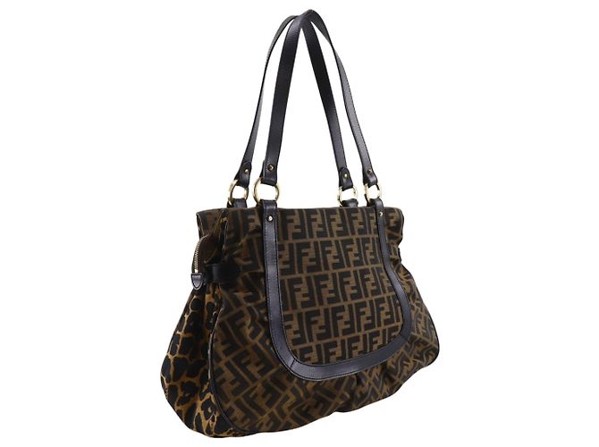 Fendi Zucca Leopard Tote Bag Braun - Ansicht 3