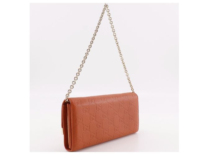 Gucci GG Präge-Chain-Wallet Orange - Ansicht 3