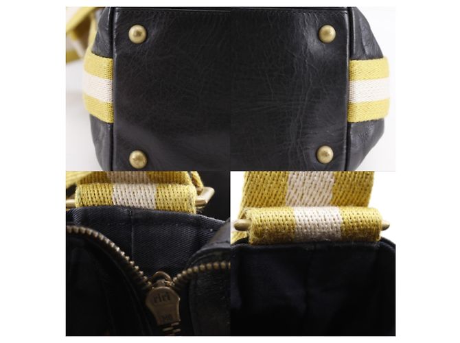 Borsa a tracolla Bally Trainspotting Nero Giallo - vista 11