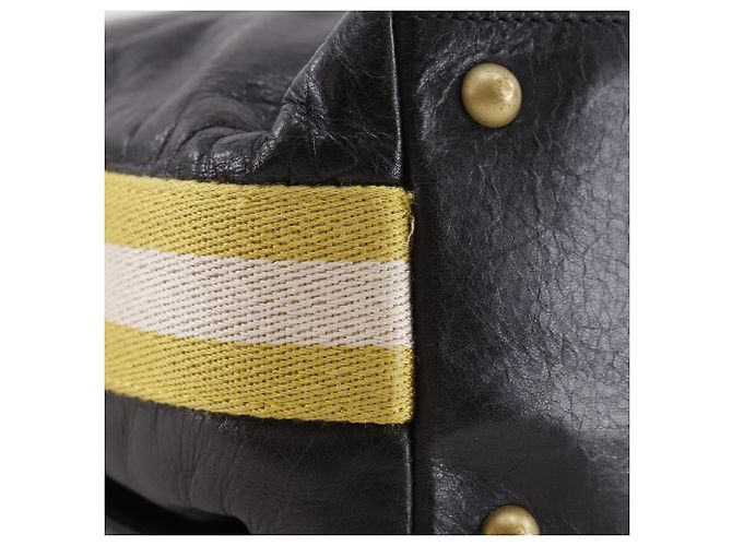 Borsa a tracolla Bally Trainspotting Nero Giallo - vista 14