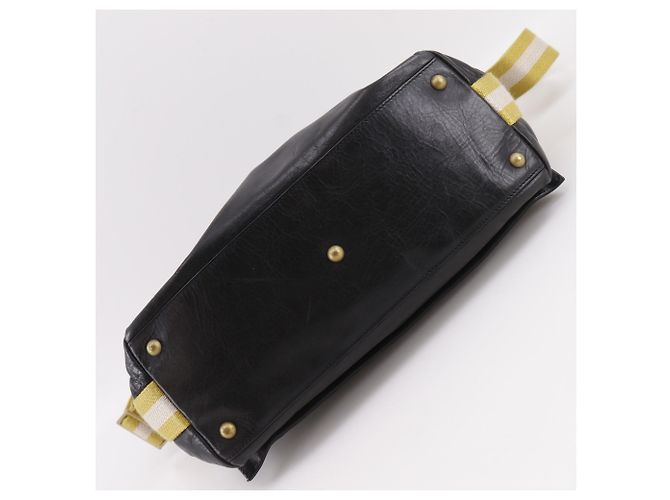 Borsa a tracolla Bally Trainspotting Nero Giallo - vista 15