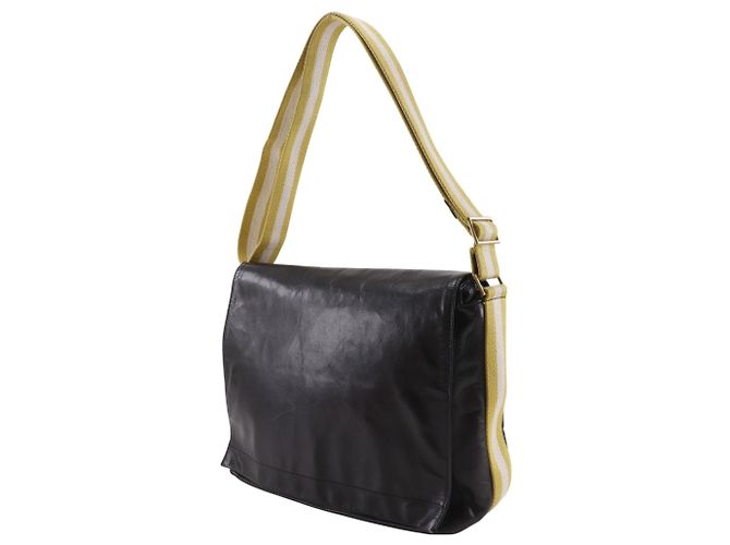 Borsa a tracolla Bally Trainspotting Nero Giallo - vista 2