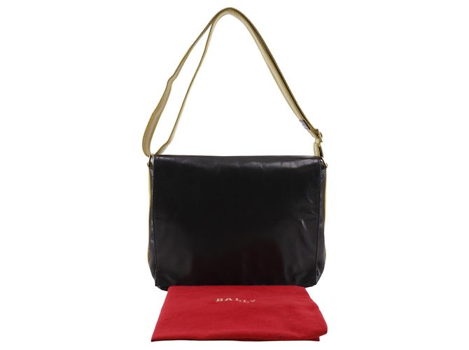 Borsa a tracolla Bally Trainspotting Nero Giallo - vista 20