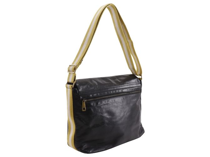 Borsa a tracolla Bally Trainspotting Nero Giallo - vista 3