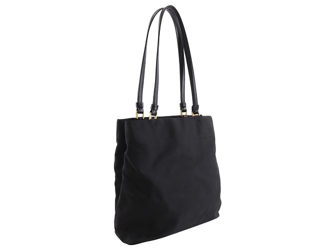 Borsa Tote in Nylon Nero Prada - vista 3