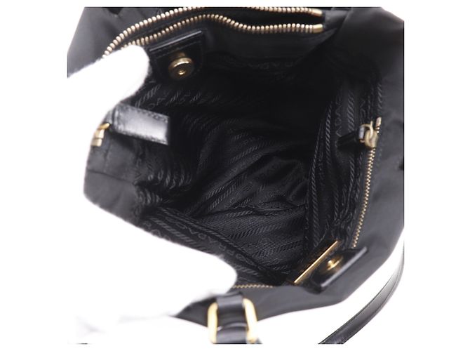 Borsa Tote in Nylon Nero Prada - vista 8