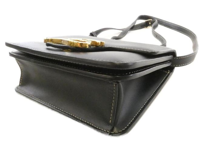 Borsa a Spalla Fendi Calligraphy 8BT317 AAIW Nero - vista 3