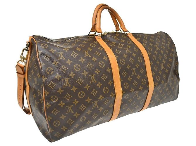 Louis Vuitton Keepall Bandouliere Monogram Canvas 60 Marrone - vista 2