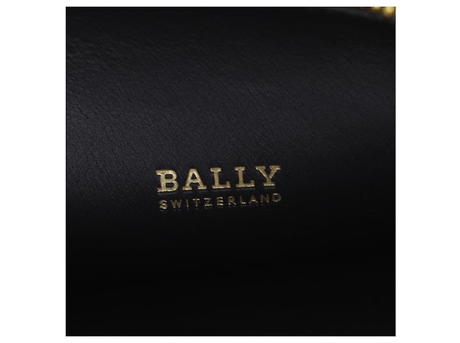 Bally Schultertasche aus schwarzem Leder - Ansicht 14