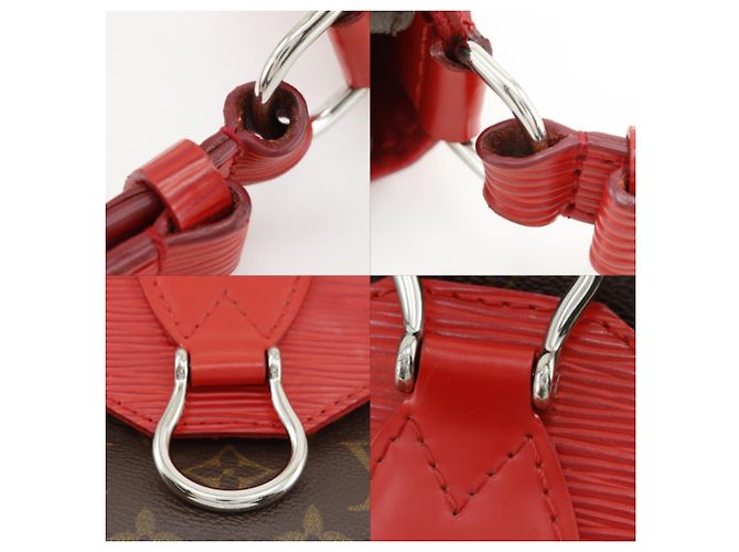 Borsa a Spalla Louis Vuitton Saint Michel Marrone Rosso - vista 14