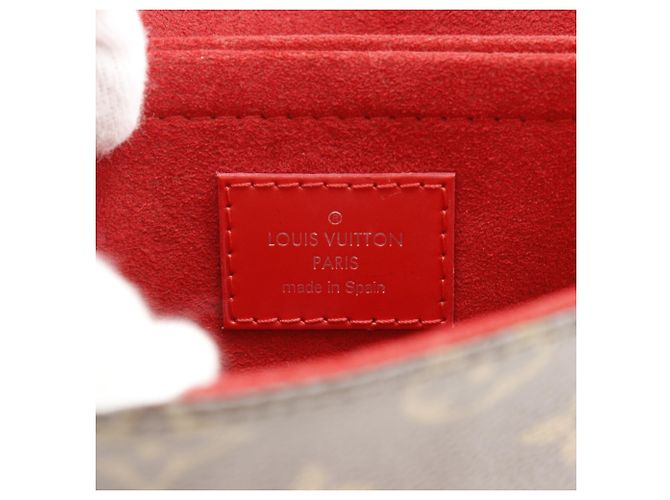 Borsa a Spalla Louis Vuitton Saint Michel Marrone Rosso - vista 16