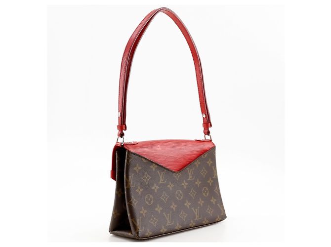 Borsa a Spalla Louis Vuitton Saint Michel Marrone Rosso - vista 3
