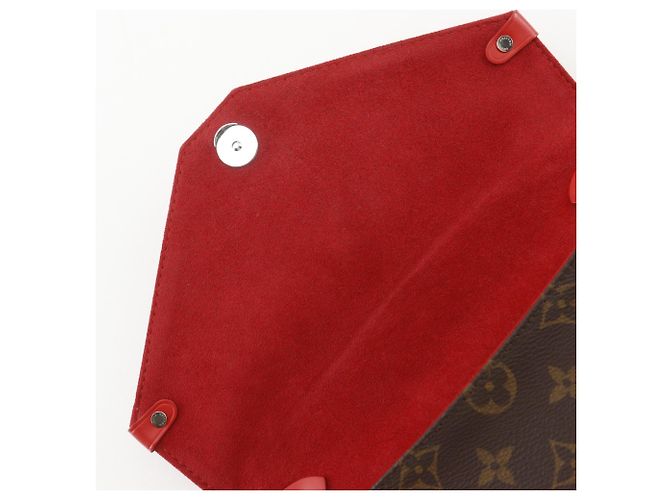 Borsa a Spalla Louis Vuitton Saint Michel Marrone Rosso - vista 5