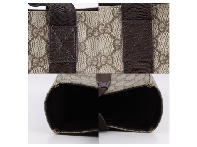 Borsa Tote Gucci GG Supreme Canvas Marrone - vista 11