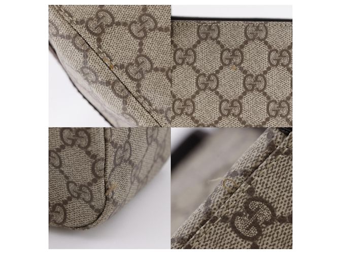 Borsa Tote Gucci GG Supreme Canvas Marrone - vista 12