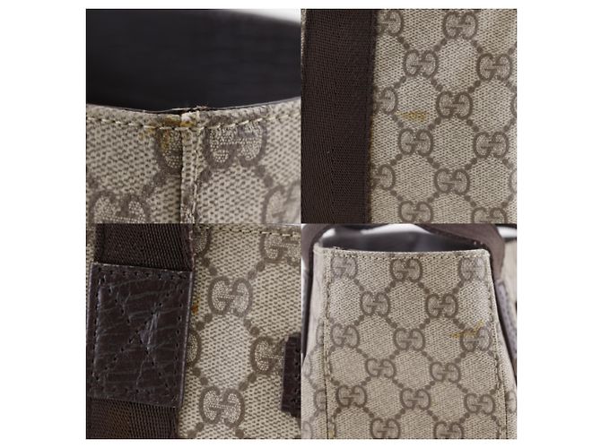 Borsa Tote Gucci GG Supreme Canvas Marrone - vista 13