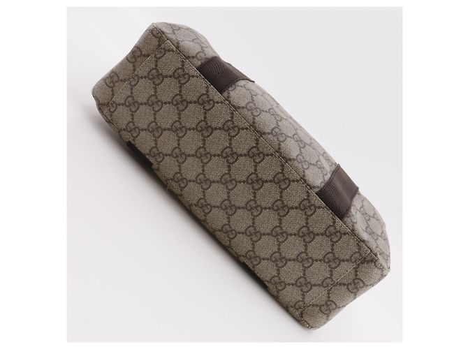 Borsa Tote Gucci GG Supreme Canvas Marrone - vista 14