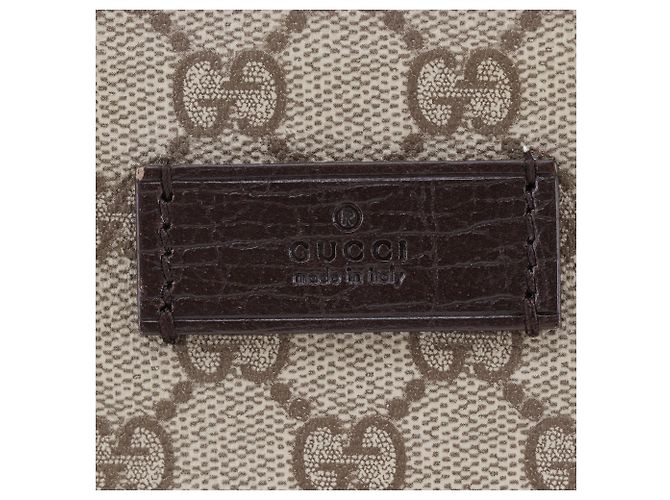 Borsa Tote Gucci GG Supreme Canvas Marrone - vista 16