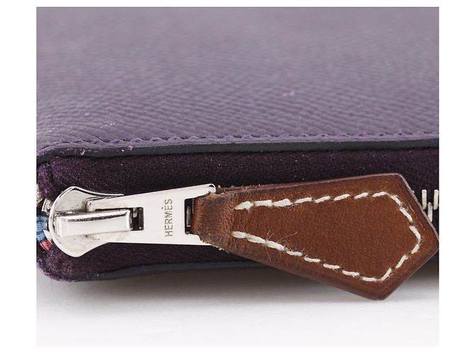 Monedero de cuero Epsom morado Hermès Púrpura - vista 12