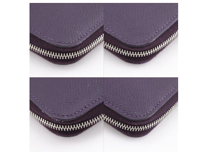 Monedero de cuero Epsom morado Hermès Púrpura - vista 4