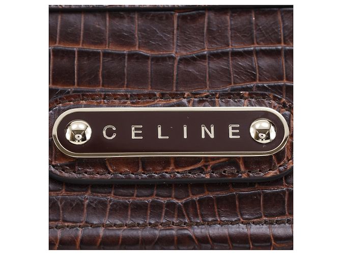 Céline Celine Macadam Muster Tote Bag Braun - Ansicht 18