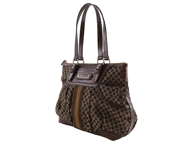 Céline Celine Macadam Muster Tote Bag Braun - Ansicht 2