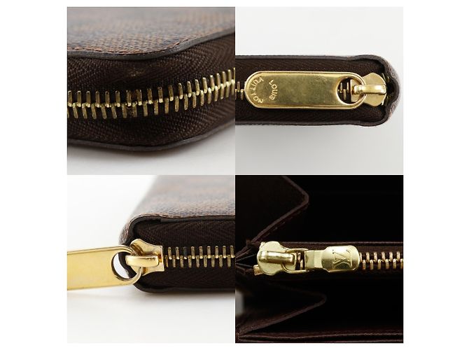 Louis Vuitton Zippy Wallet aus Damier Canvas Braun Damier ebene - Ansicht 12