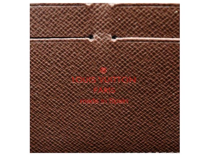 Louis Vuitton Zippy Wallet aus Damier Canvas Braun Damier ebene - Ansicht 13