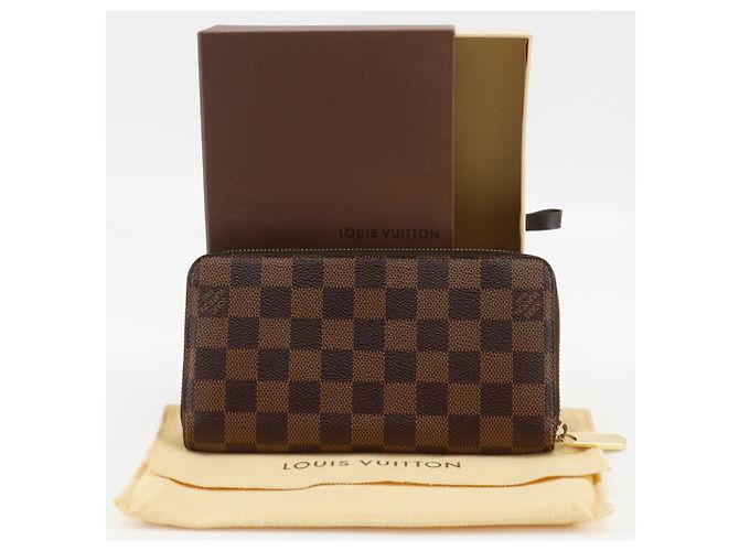 Louis Vuitton Zippy Wallet aus Damier Canvas Braun Damier ebene - Ansicht 15