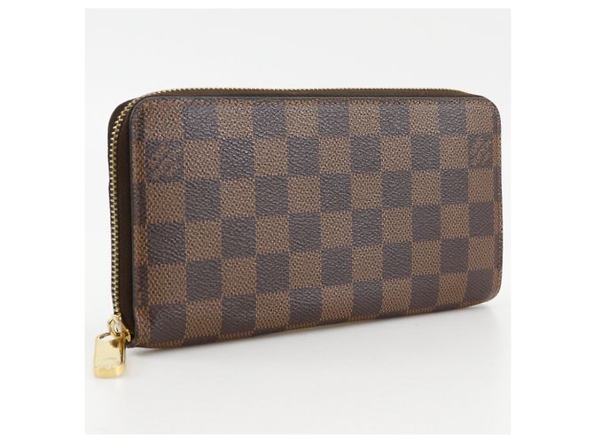 Louis Vuitton Zippy Wallet aus Damier Canvas Braun Damier ebene - Ansicht 3