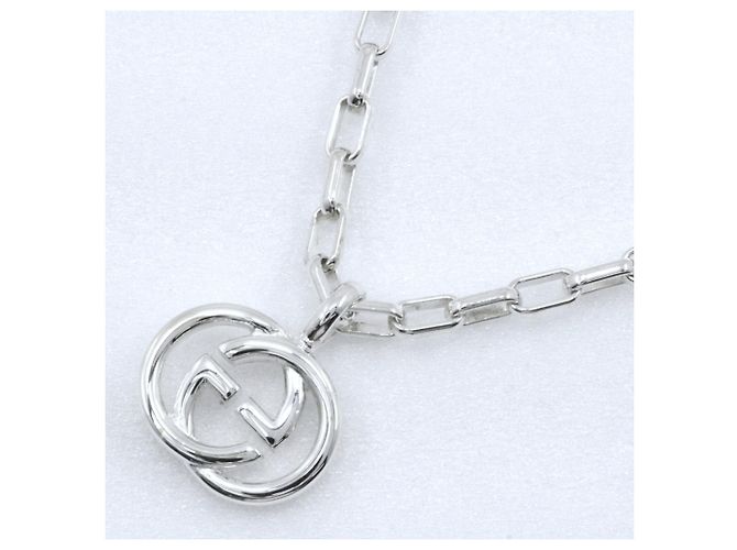Collar Gucci Interlocking G Plata - vista 3