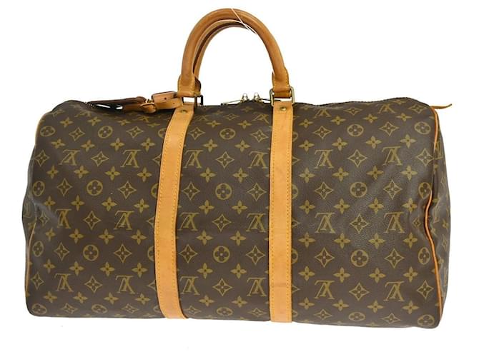 Louis Vuitton Keepall Monogram Canvas 50 Marrone - vista 2