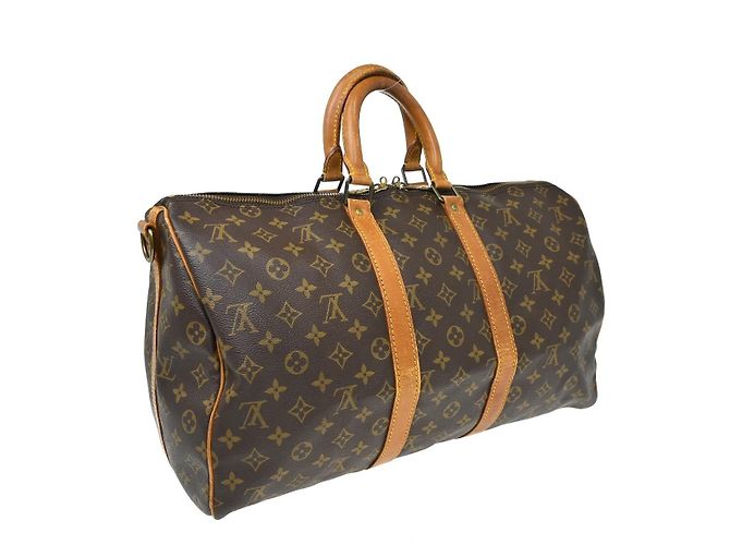 Louis Vuitton Keepall Bandouliere Monogram Canvas 45 Marrone - vista 2