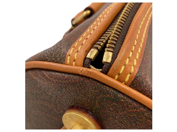 Borsa Boston in PVC marrone Etro - vista 10