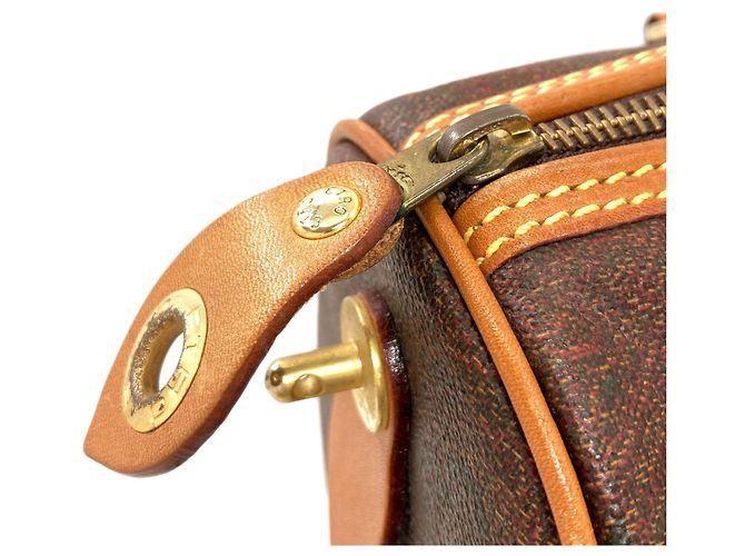 Borsa Boston in PVC marrone Etro - vista 8
