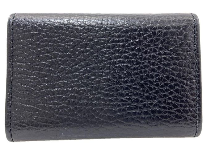 Gucci GG Marmont Leder-Schlüsselanhänger Schwarz - Ansicht 2