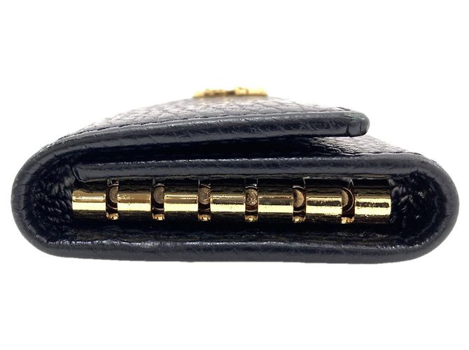 Gucci GG Marmont Leder-Schlüsselanhänger Schwarz - Ansicht 3