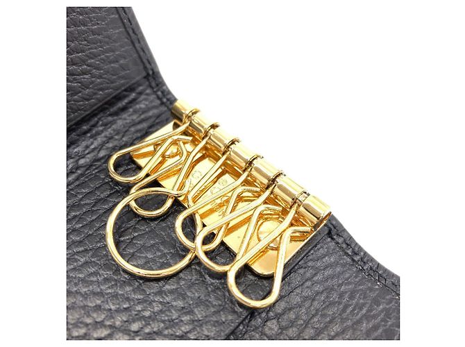 Gucci GG Marmont Leder-Schlüsselanhänger Schwarz - Ansicht 5