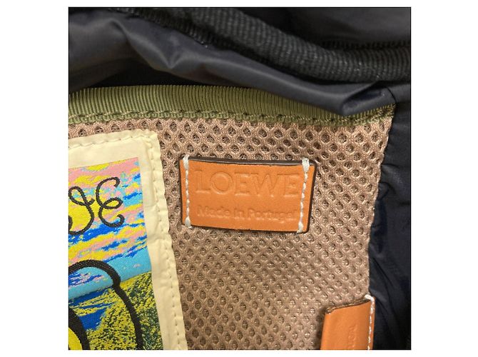 Borsa a tracolla in nylon kaki da donna Loewe Cachi - vista 6