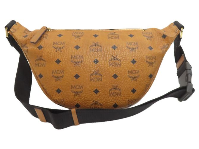 Borsa marsupio MCM Fursten marrone PVC - vista 2