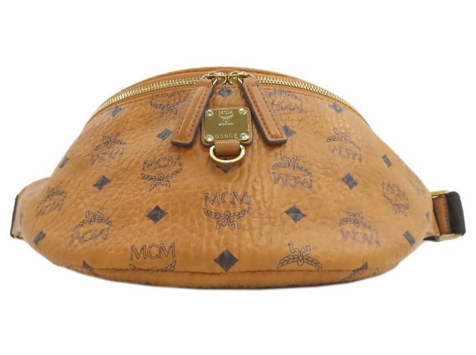 Borsa marsupio MCM Fursten marrone PVC - vista 4