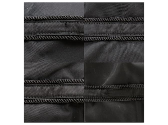 Prada Logo Bestickte Tote Bag Schwarz - Ansicht 11