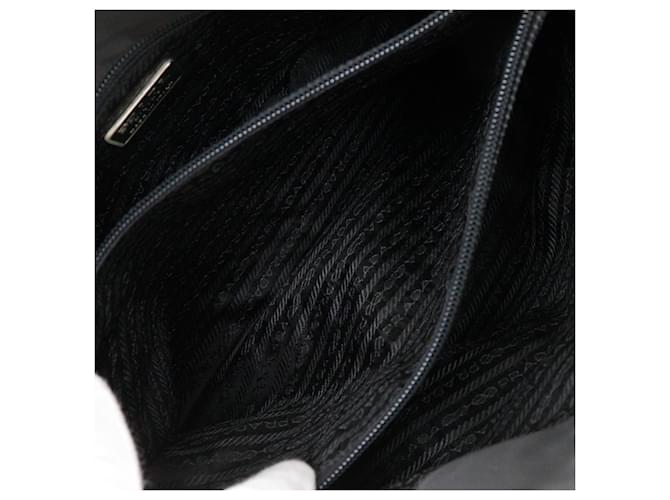 Prada Logo Bestickte Tote Bag Schwarz - Ansicht 7