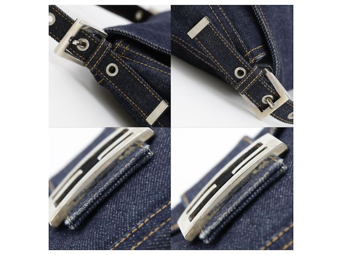 Borsa a tracolla Fendi Mamma Bucket Blu navy - vista 12